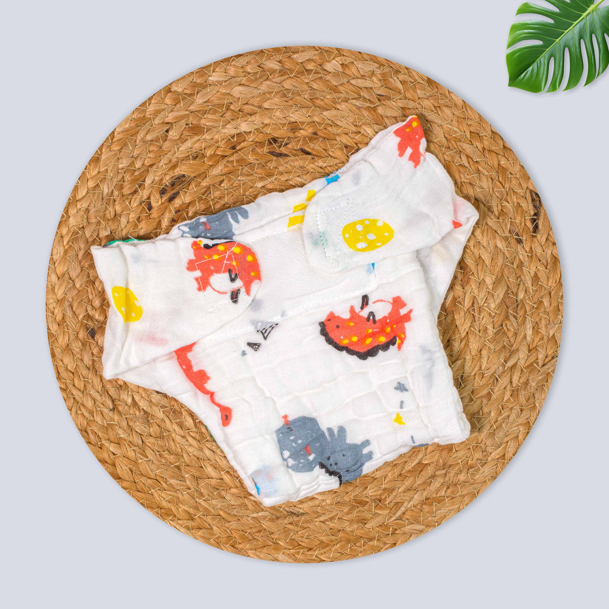Muslin Baby Nappy with Velcro – Soft & Breathable