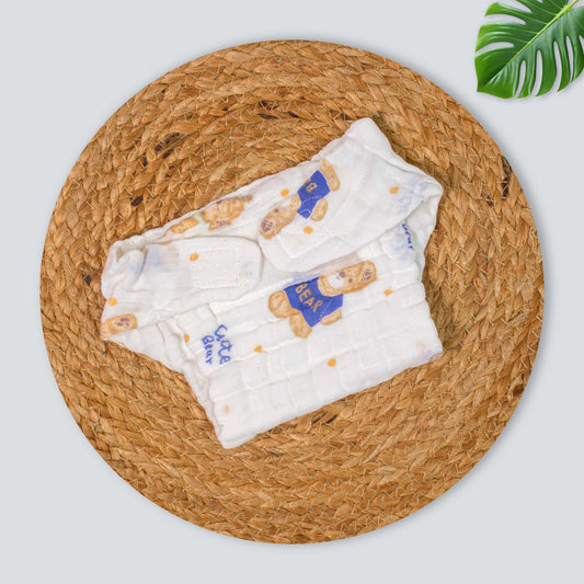 Muslin Baby Nappy with Velcro – Soft & Breathable