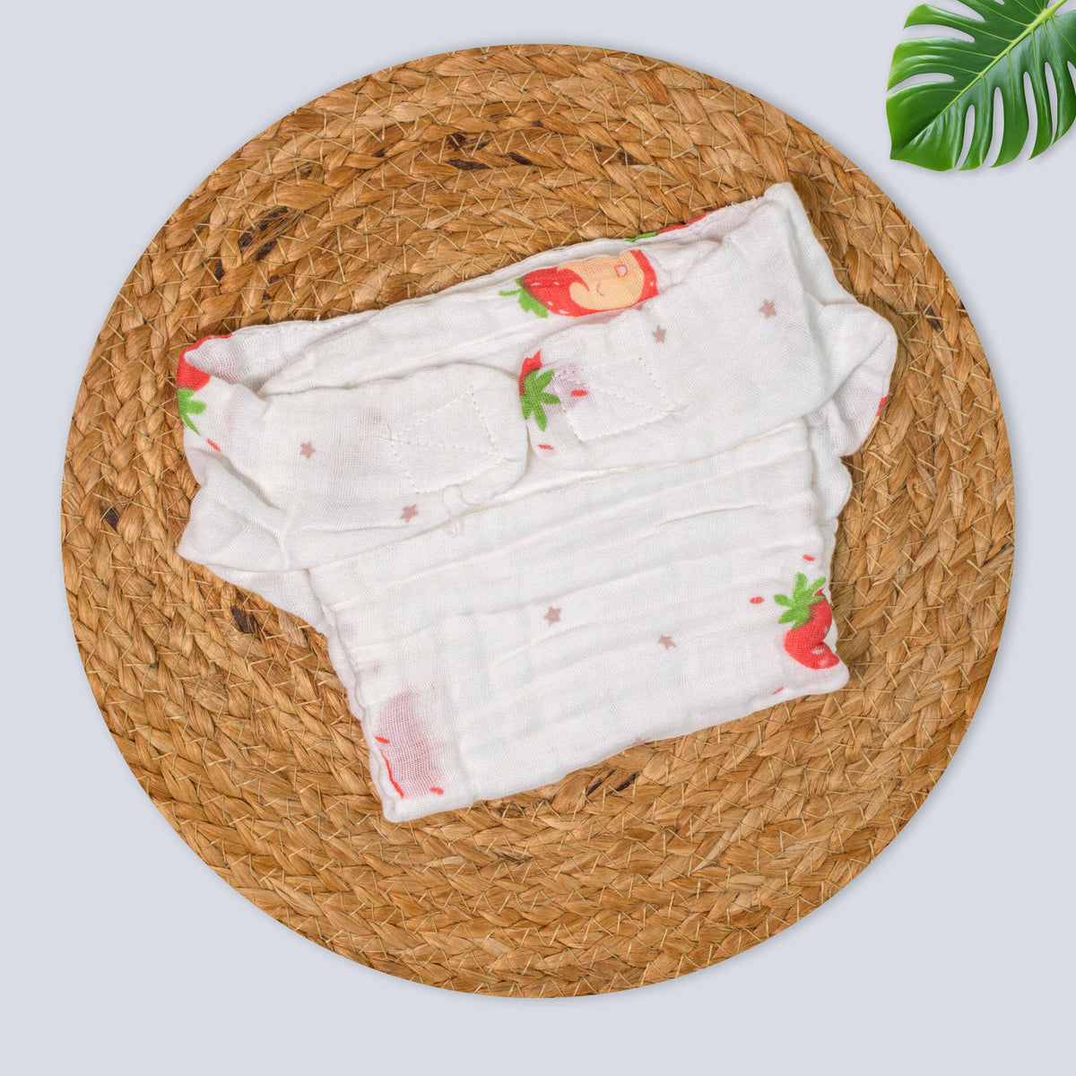 Muslin Baby Nappy with Velcro – Soft & Breathable