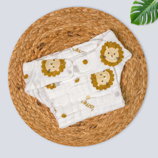 Muslin Baby Nappy with Velcro – Soft & Breathable