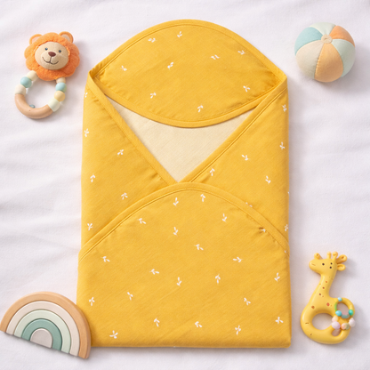 Organic Cotton Muslin Hooded Towel 75x75cm