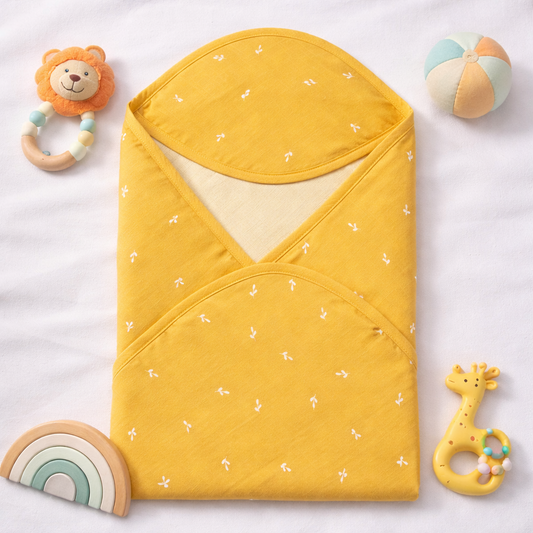 Organic Cotton Muslin Hooded Towel 75x75cm