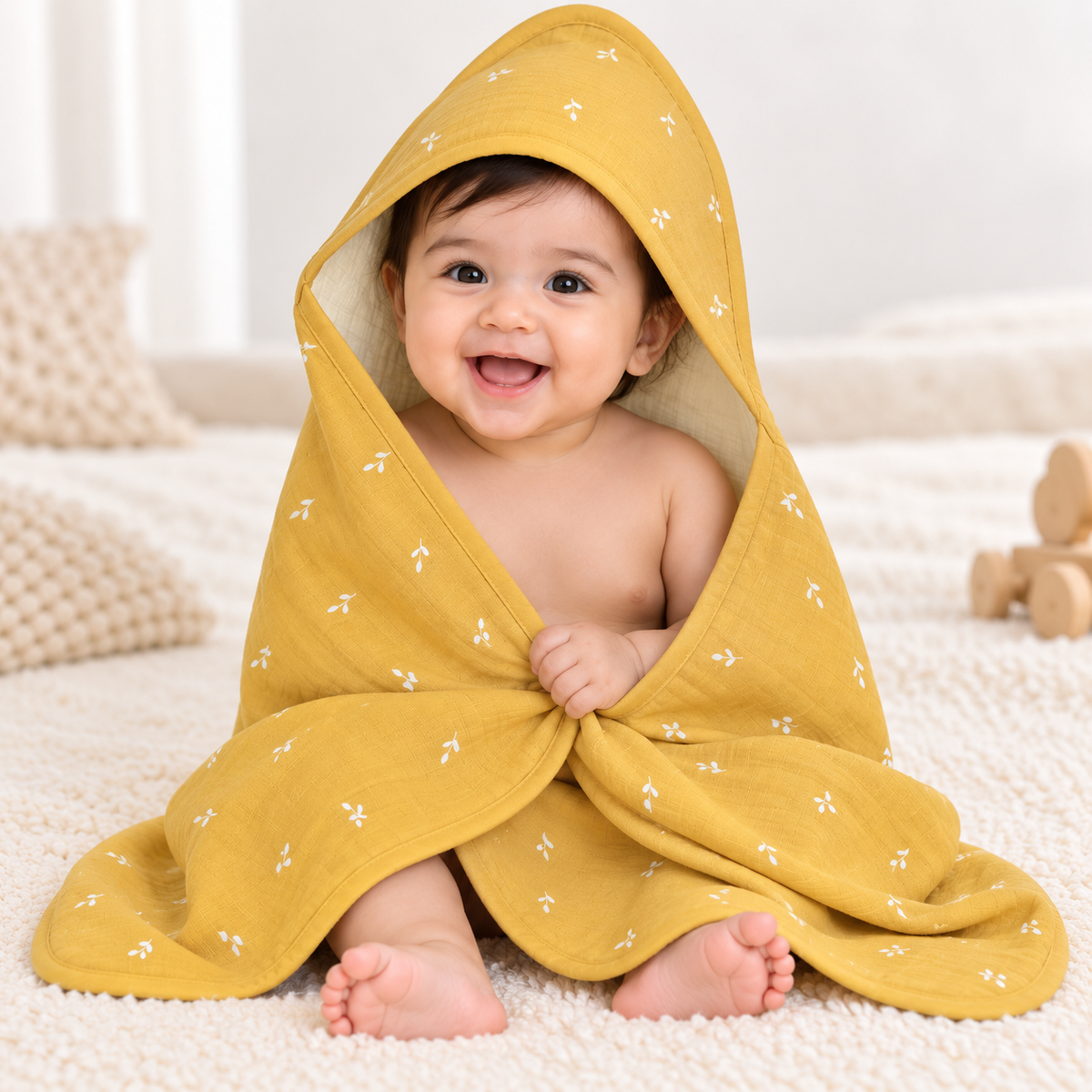 Muslin Baby Hooded Cap Towel