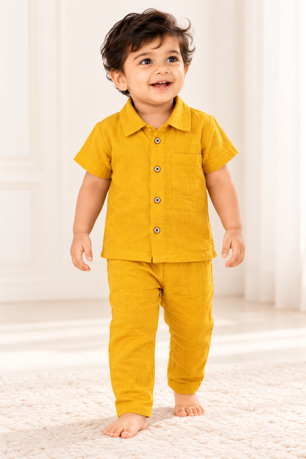 Unisex Muslin Shirt & Full Pant Co-Ord Set