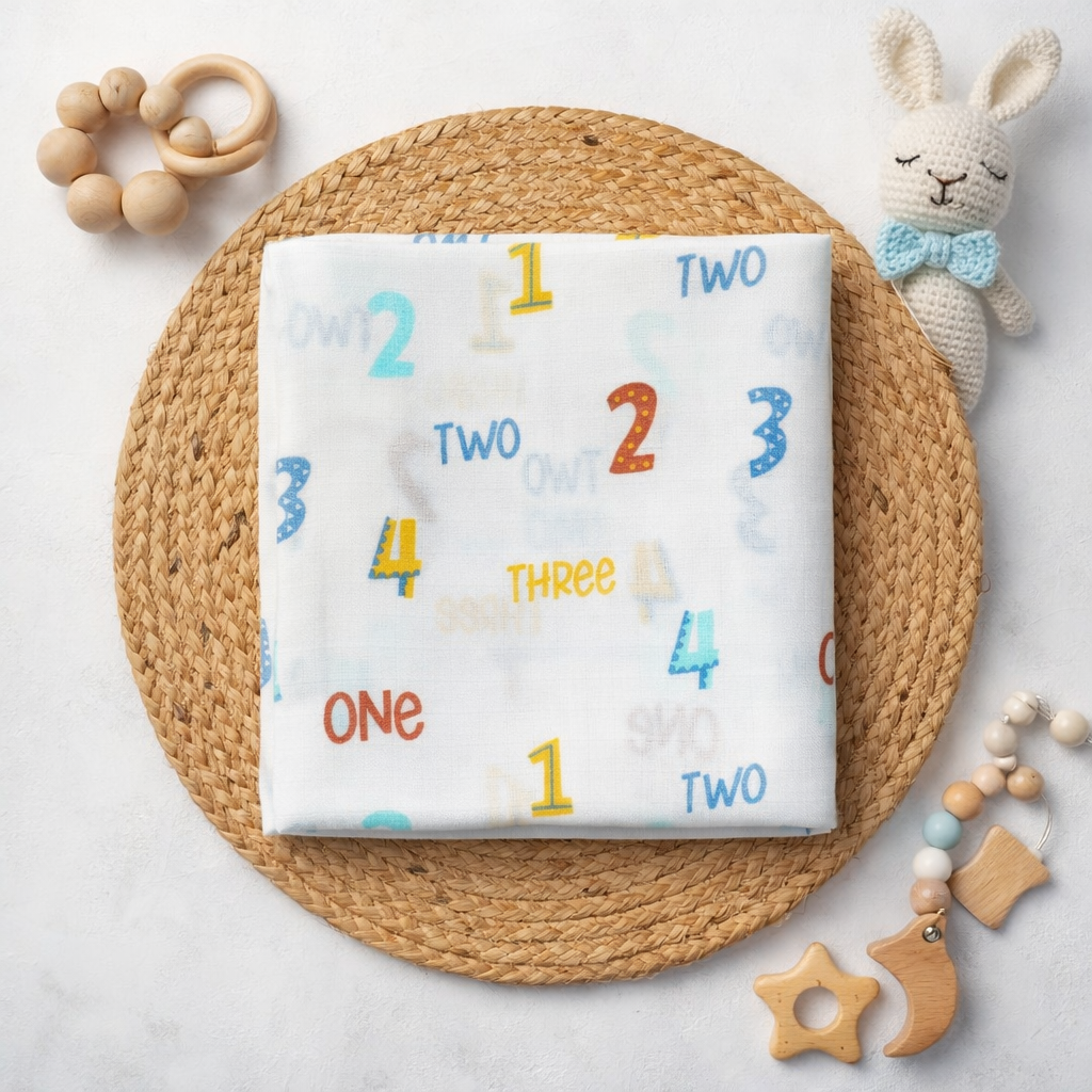 Organic Cotton muslin Swaddle 100x100cm