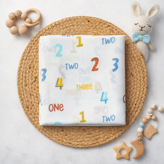 Organic Cotton muslin Swaddle 100x100cm