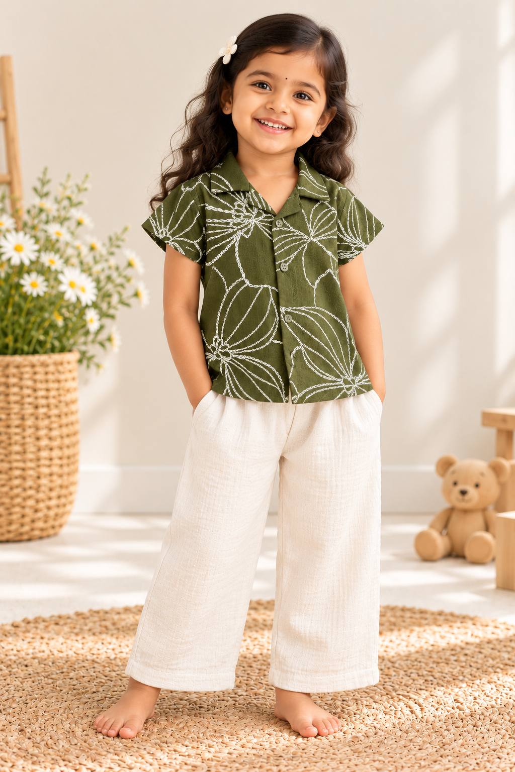 Girls Muslin Co-Ord Set
