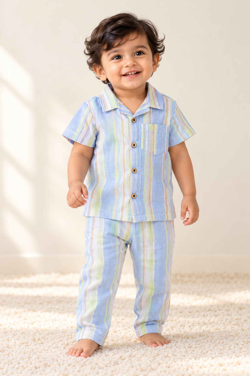 Unisex Muslin Shirt & Full Pant Co-Ord Set
