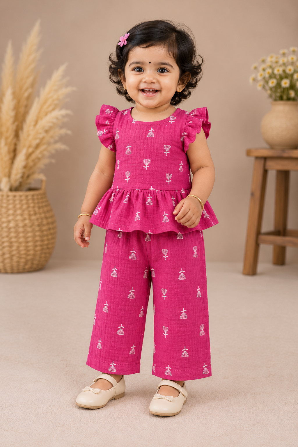 Girls Muslin Co-Ord Set