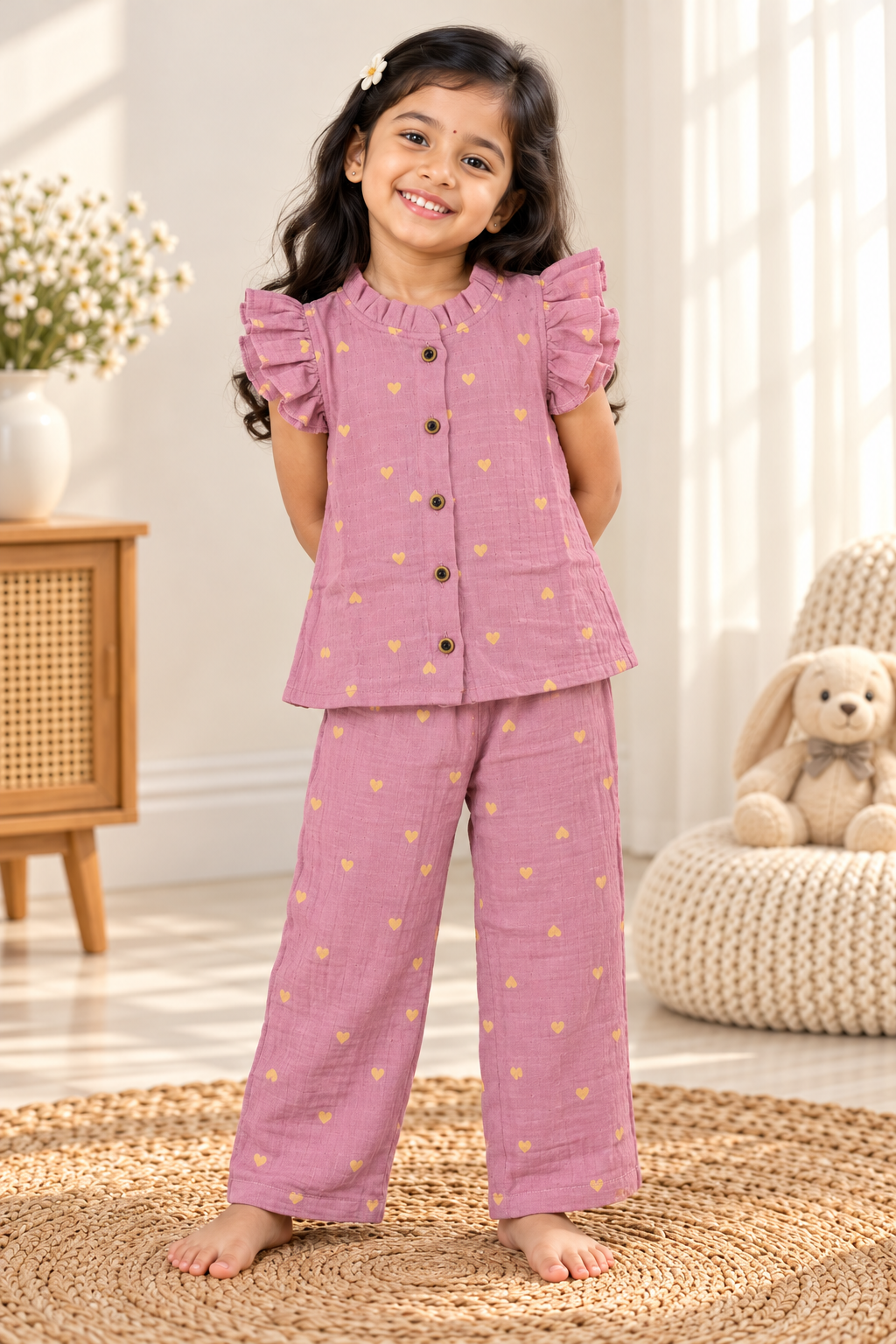 Girls Muslin Co-Ord Set