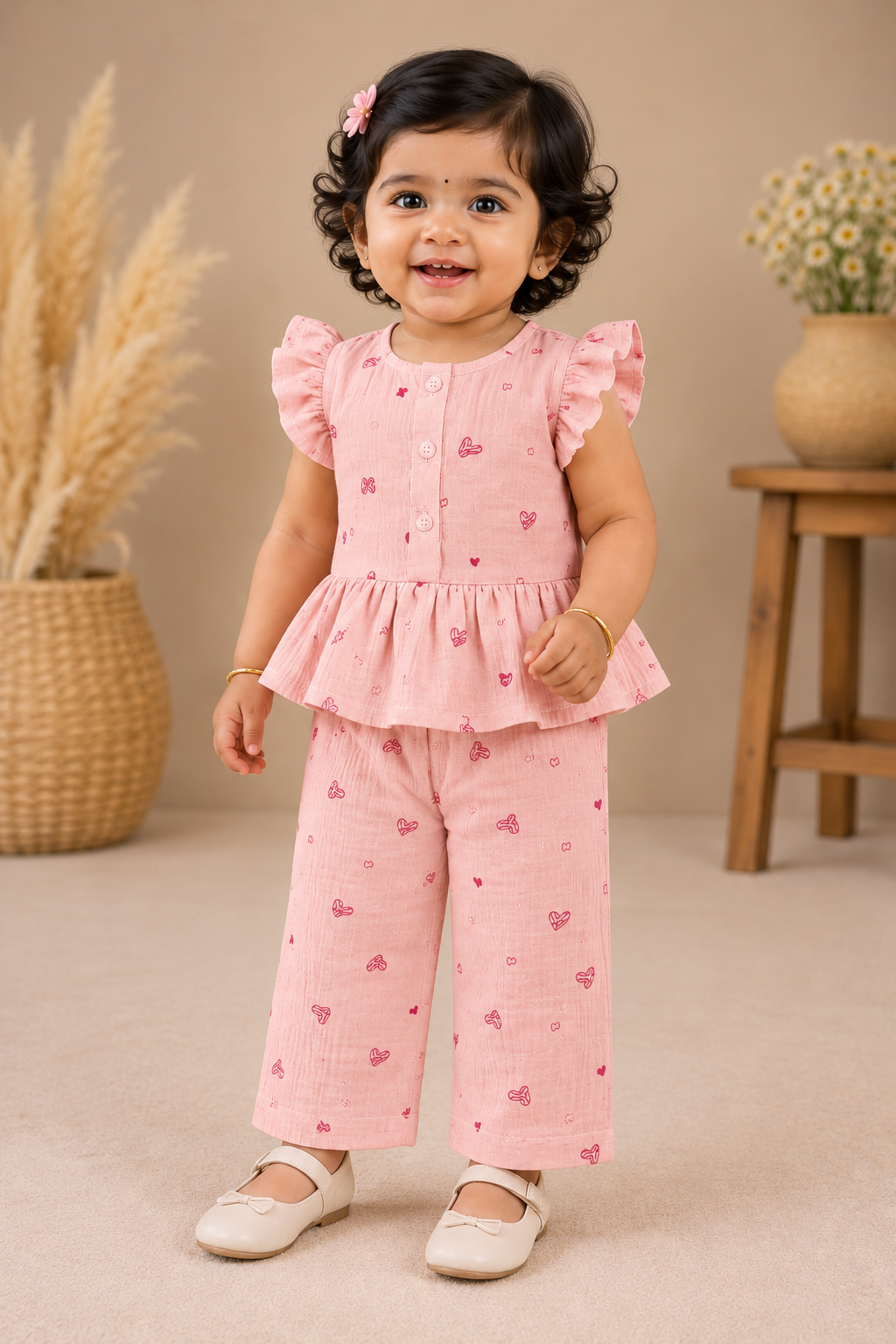 Girls Muslin Co-Ord Set