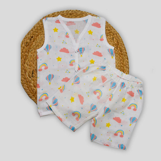 Rainbow Muslin Co-Ord Set (6-9 months)
