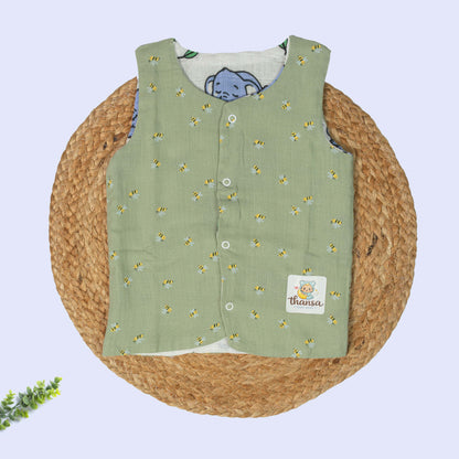 Reversible 2 in 1 Muslin Jabla - Double Layer
