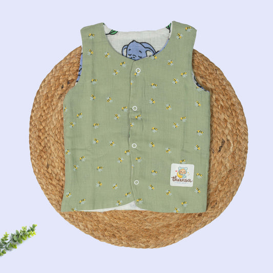 Reversible 2 in 1 Muslin Jabla - Double Layer