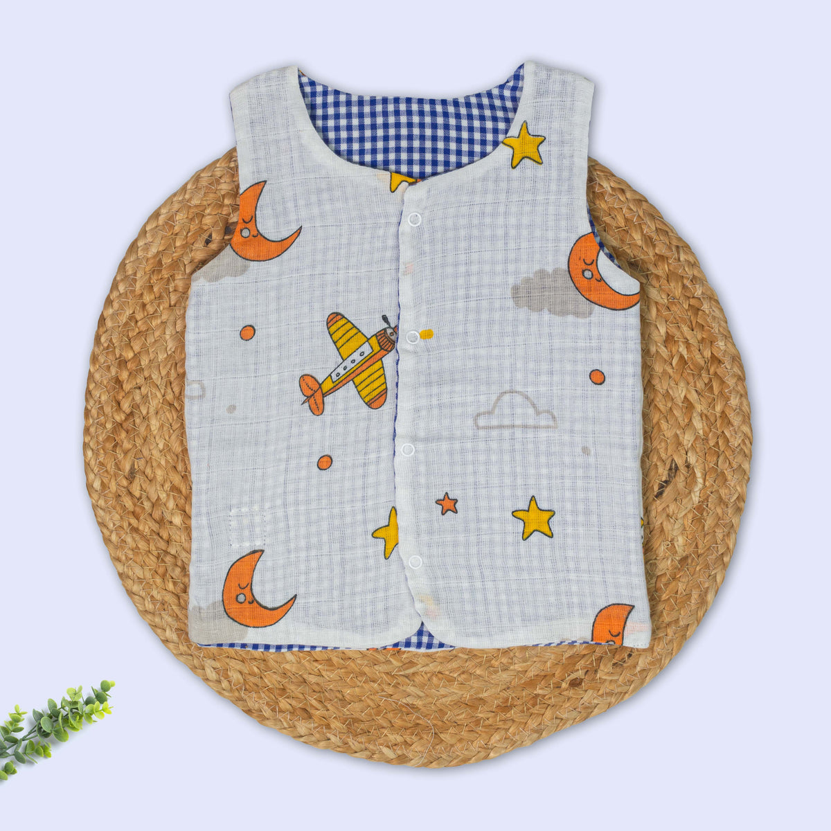 Reversible 2 in 1 Muslin Jabla - Double Layer