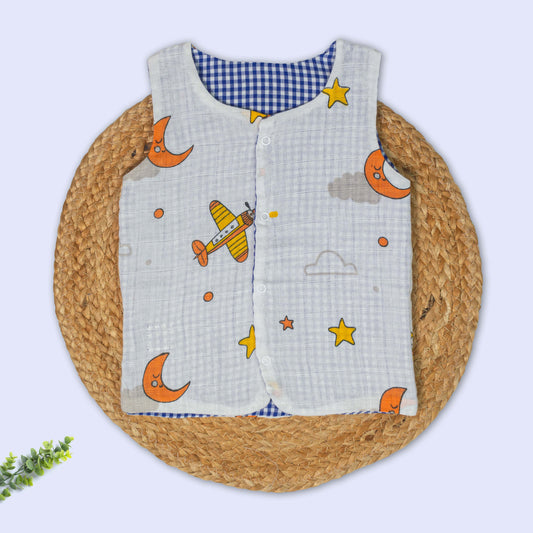 Reversible 2 in 1 Muslin Jabla - Double Layer