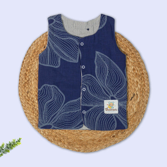 Reversible 2 in 1 Muslin Jabla - Double Layer (6-9 months)