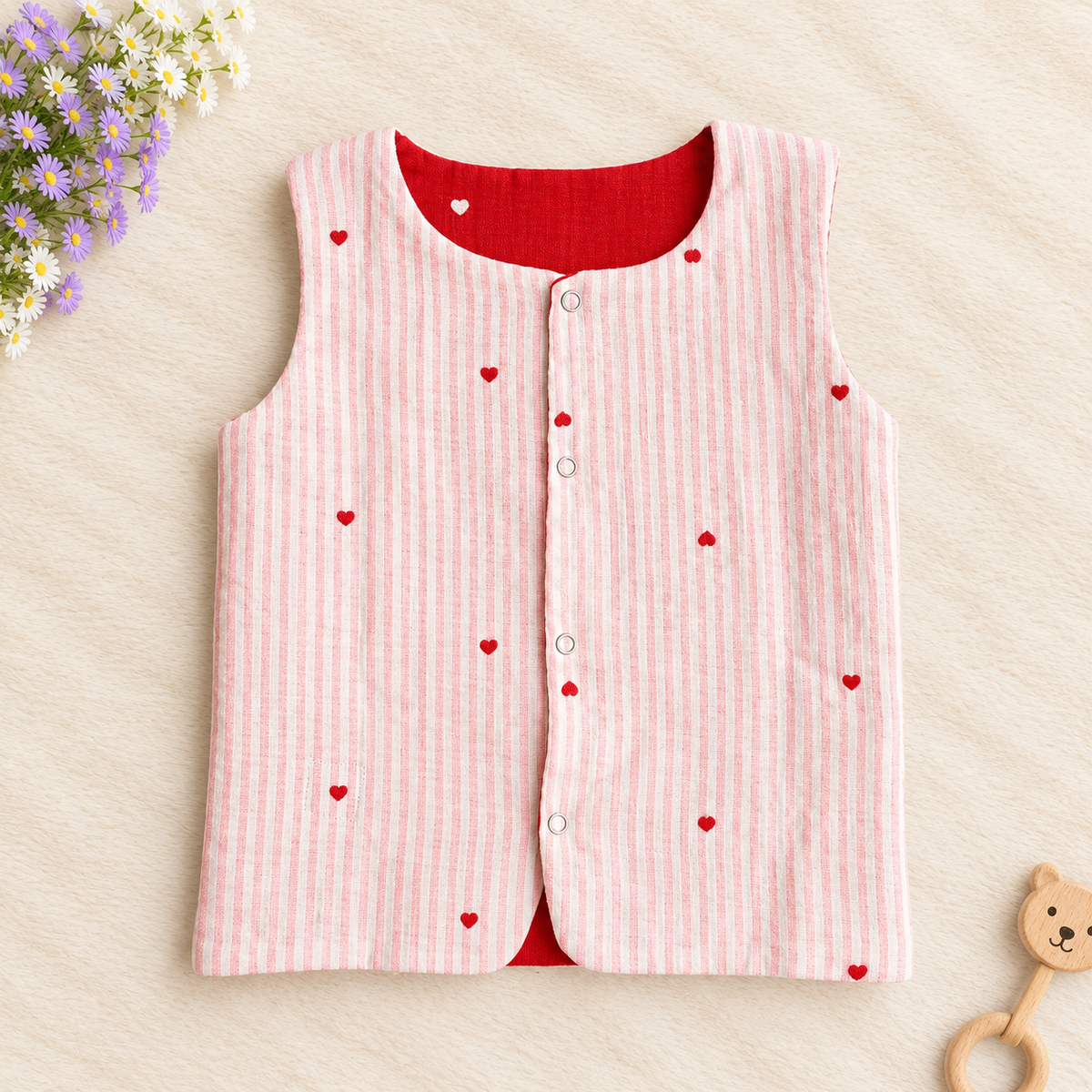 Reversible 2 in 1 Muslin Jabla - Double Layer