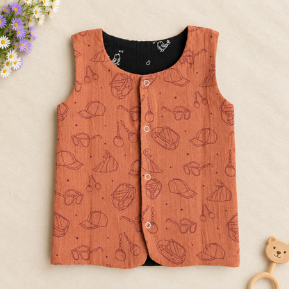 Reversible 2 in 1 Muslin Jabla - Double Layer