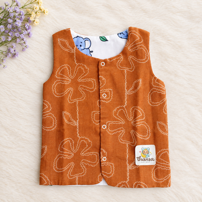 Reversible 2 in 1 Muslin Jabla - Double Layer