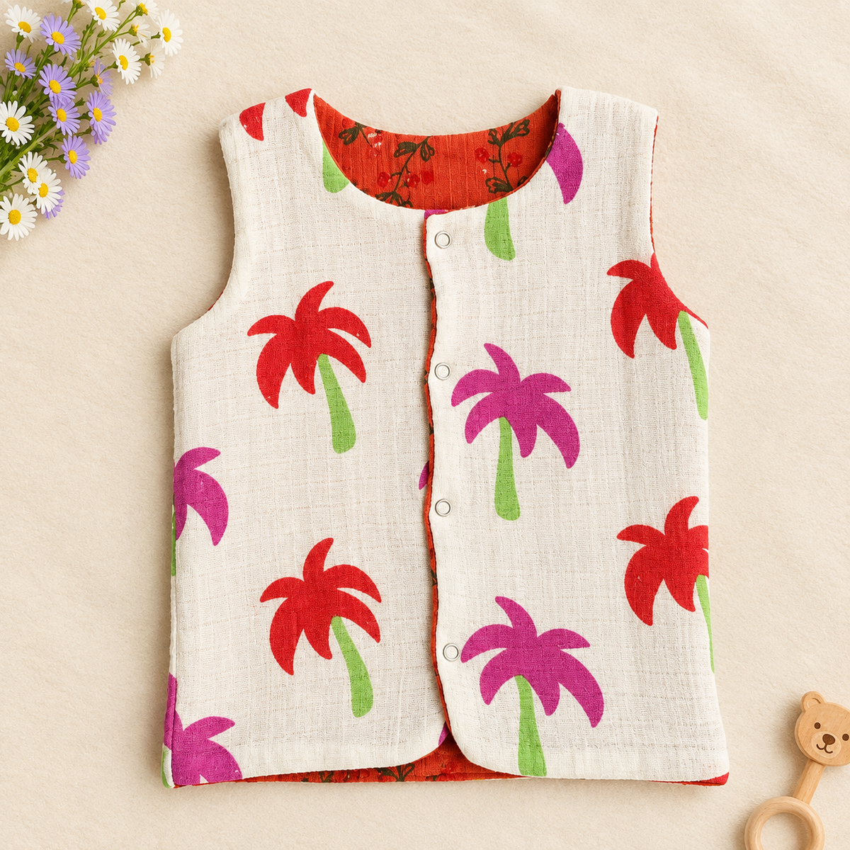 Reversible 2 in 1 Muslin Jabla - Double Layer