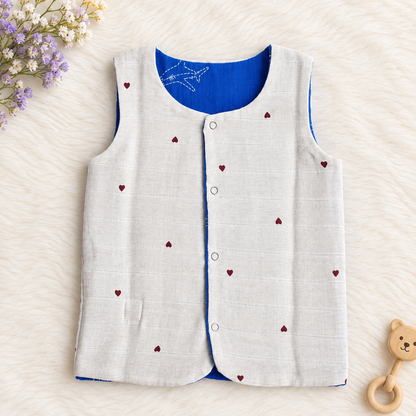 Reversible 2 in 1 Muslin Jabla - Double Layer