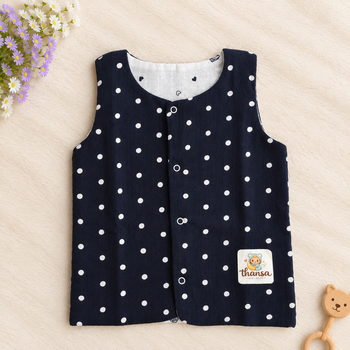 Reversible 2 in 1 Muslin Jabla - Double Layer