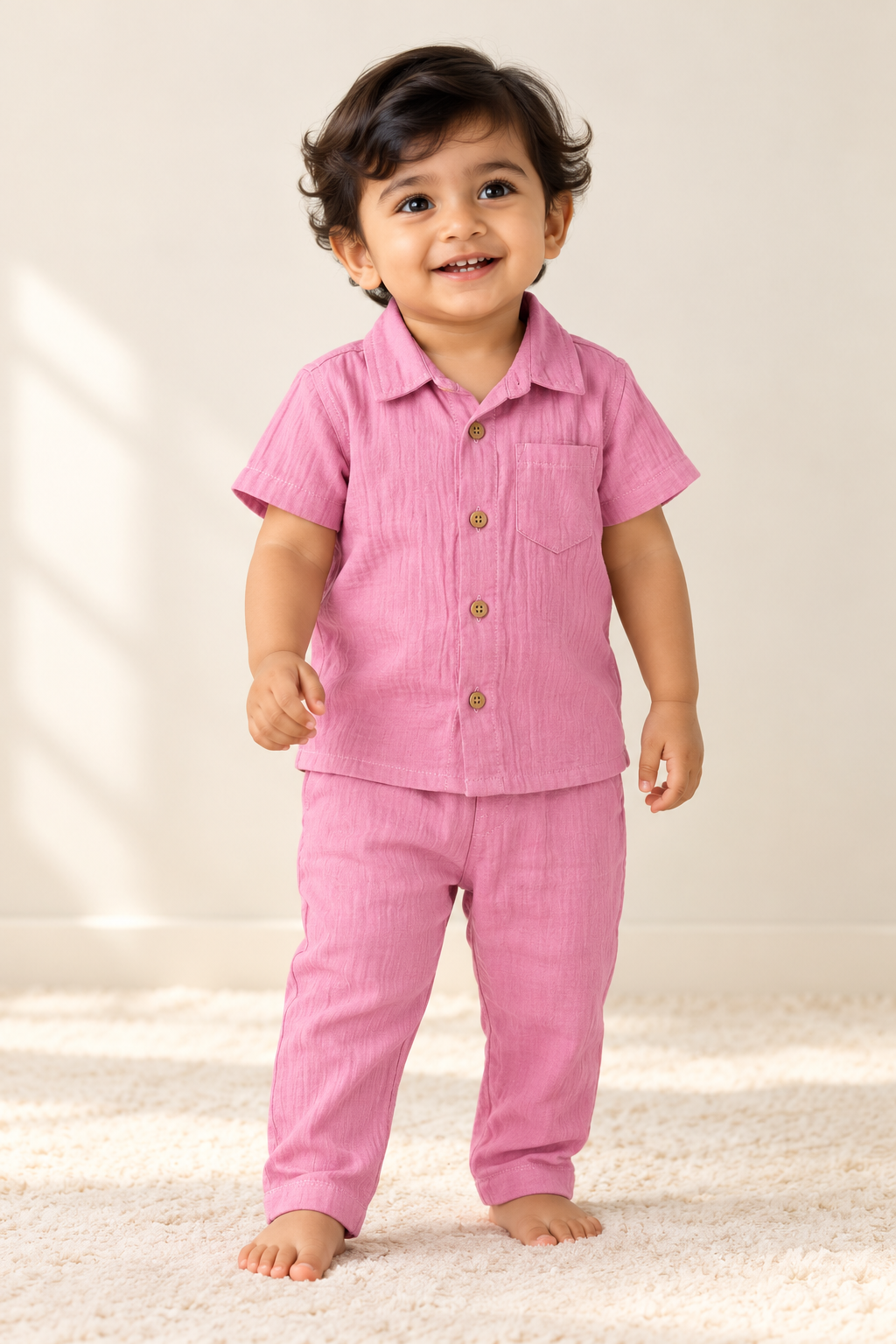 Unisex Muslin Shirt & Full Pant Co-Ord Set
