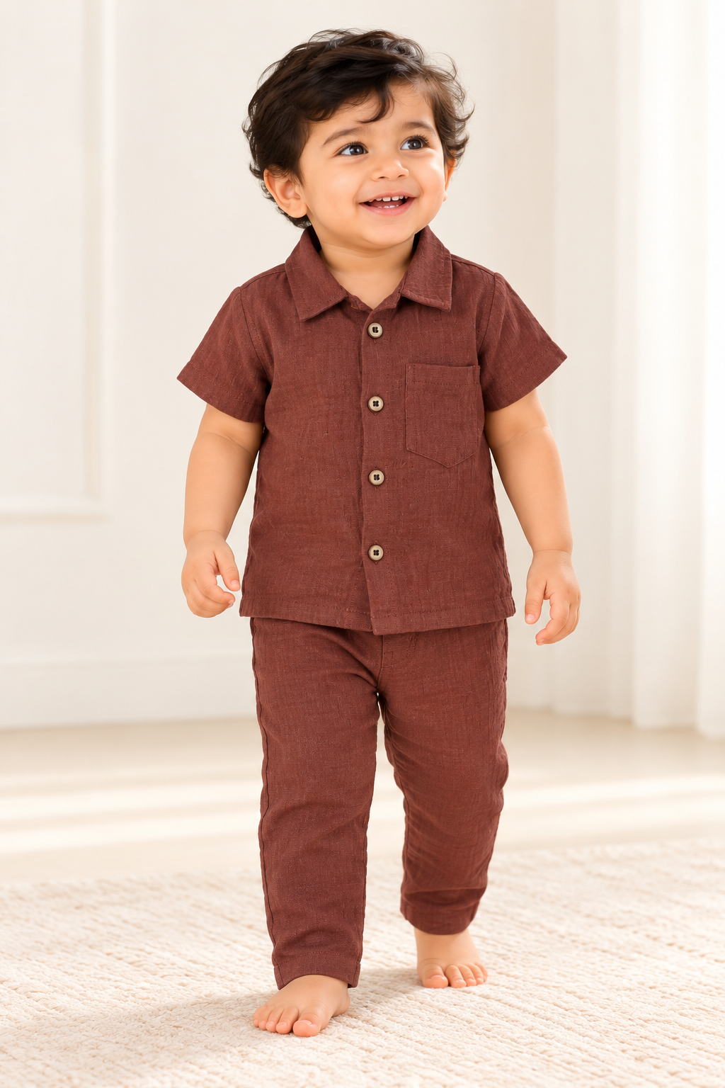 Unisex Muslin Shirt & Full Pant Co-Ord Set