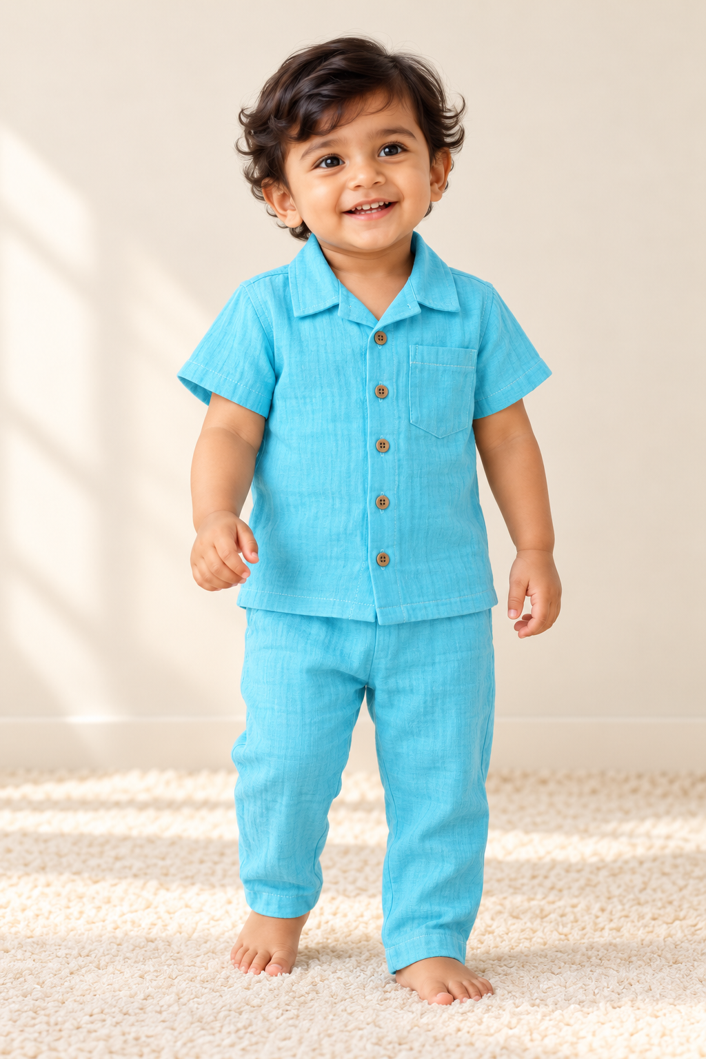 Unisex Muslin Shirt & Full Pant Co-Ord Set