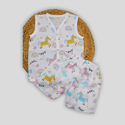 Organic Cotton Co-Ord Set Sleeveless (6-9 months)