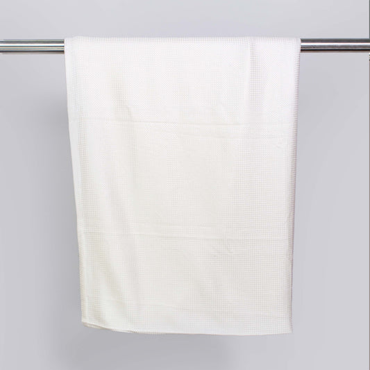 White Waffle Bamboo Bath Towel