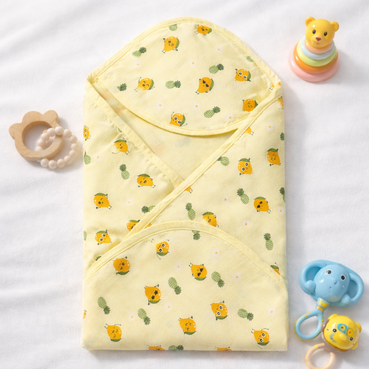 Organic Cotton Muslin Hooded Towel 75x75cm