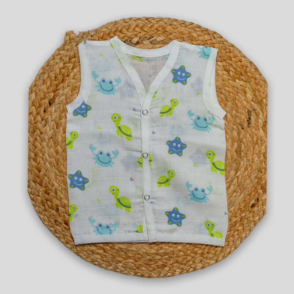 Organic Cotton Muslin Jabla (0-3 months)