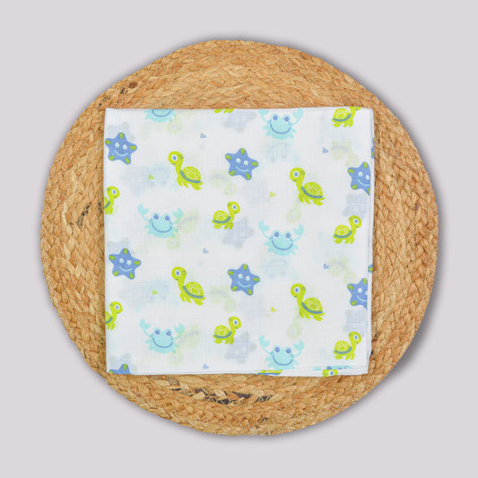 Crab Cotton muslin Swaddle (100x100cm)