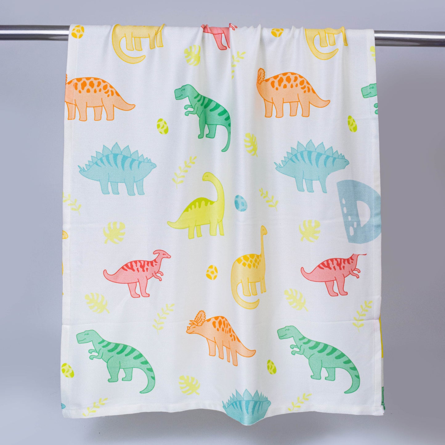 Dino Roar Bamboo Bath Towel for Kids – Ultra Soft, 3X Absorbent, Antibacterial (60x120 cm)