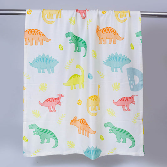 Dino Roar Bamboo Bath Towel for Kids – Ultra Soft, 3X Absorbent, Antibacterial (60x120 cm)