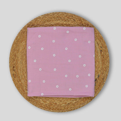 Lilac Organic Cotton Muslin Hooded Baby Towel (75x75 cm)