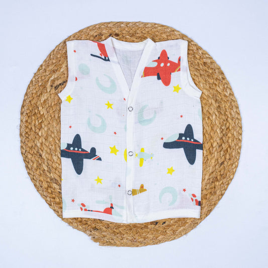 Little Aviators Bamboo Muslin Jabla (3-6 months)