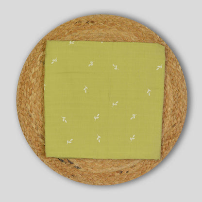 Olive Green Organic Cotton Muslin Hooded Baby Towel (75x75 cm)