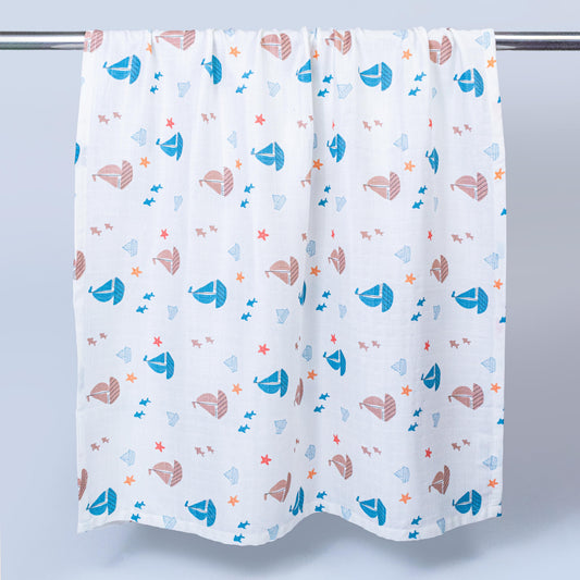 Sailboy Organic Bamboo Muslin Swaddle blanket 100x100cm 100%Bamboo