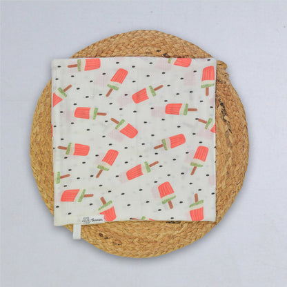 Watermelon Bamboo Muslin Wipes 3Layer 27x27cm