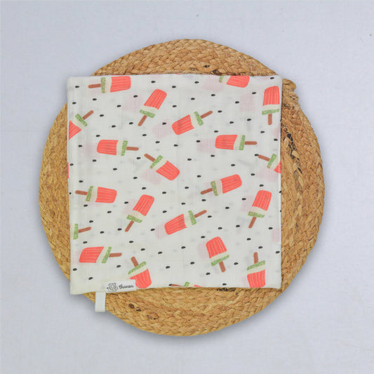 Watermelon Bamboo Muslin Wipes 3Layer 27x27cm
